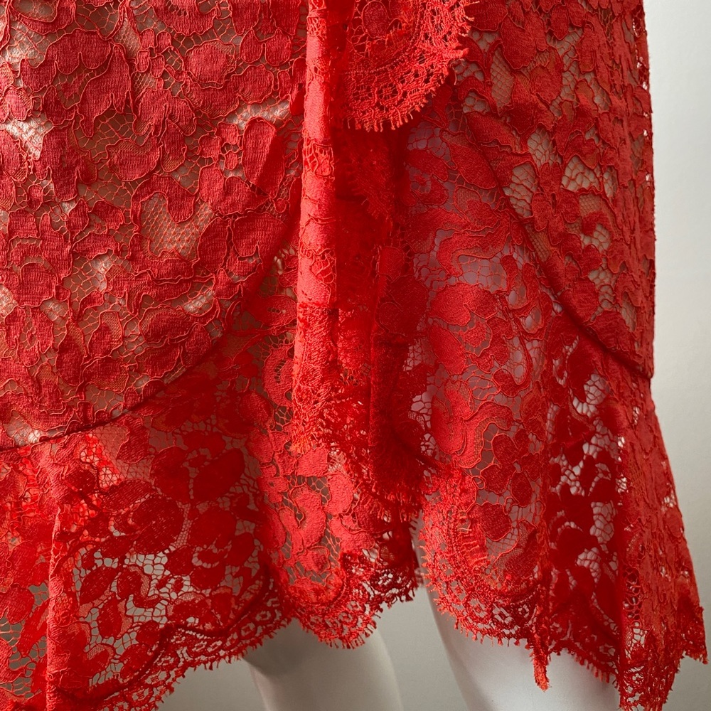 NWT Roberto Cavalli Gonna red lace skirt - Picture 5 of 9